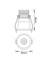 CANE * EMPOTRABLE LED 7W 3000K  BLANCO